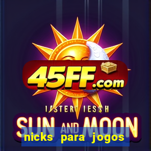 nicks para jogos de tiro